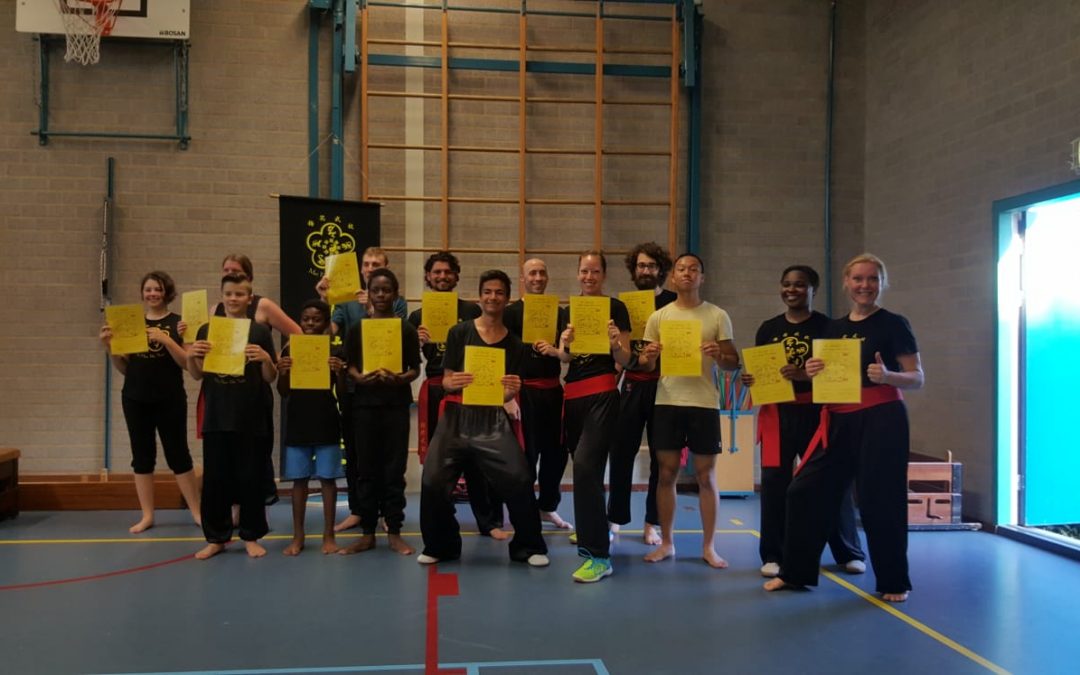 Eerste examen voor kung fu groep Den Bosch