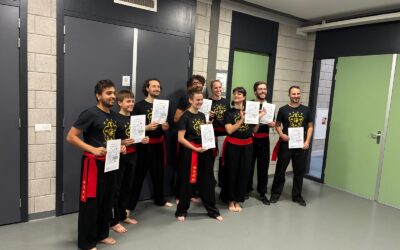 Nieuwe niveau’s gehaald met kung fu examen 2025